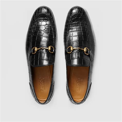 gucci jordaan loafer on feet men|Gucci jordaan crocodile loafer.